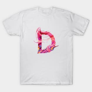 Colorful Painted Initial Letter D T-Shirt